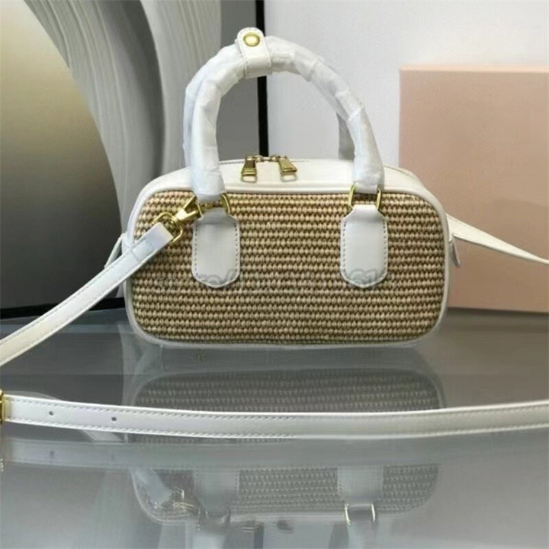 Женская Соломенная Сумка, пляжная сумка цвета хаки для отдыха, летняя дизайнерская сумочка, 693704