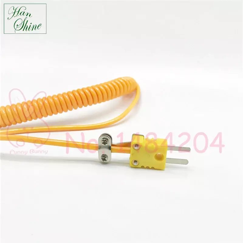 Type K Roller Surface Thermocouple -50°C ~ 500°C Handheld Contact Temperature Sensor for Moving or Rotating Surfaces