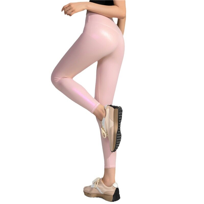 Pantalones de Yoga de camuflaje para mujer, mallas deportivas Barbie de cintura alta, sin rastro, levantamiento de glúteos, sensación desnuda