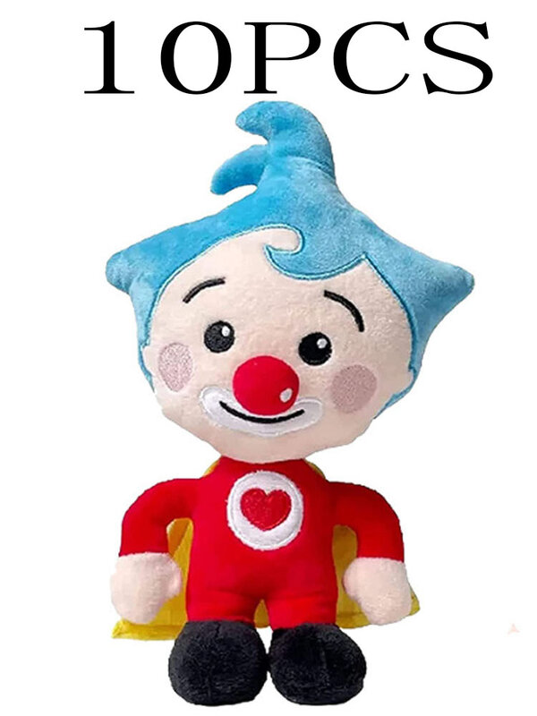 10PCS 25cm Cute  Plim Clown Plush Toy Cartoon Stuffed Plush Doll Animation Figure Plushie Anime Soft Gift Toys for Kids Birthday