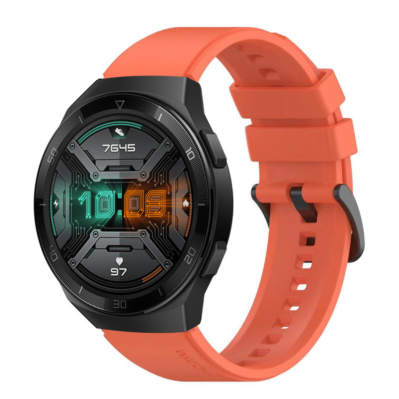 สายนาฬิกาซิลิโคนสำหรับนาฬิกา Huawei สายรัดข้อมืออัจฉริยะสาย GT2E สายรัดข้อมือสำหรับนาฬิกา Huawei GT2สายรัดข้อมืออุปกรณ์เสริม Correa
