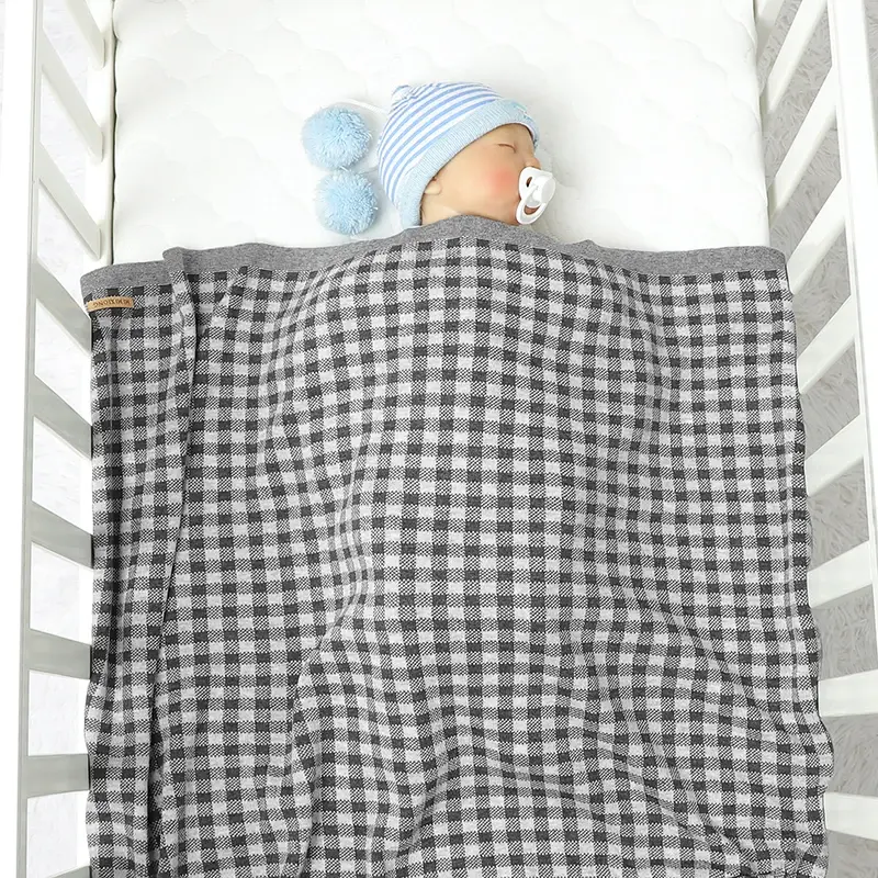 بطانية أطفال حديثي الولادة من القطن ، قماط عربة أطفال ، أغطية فائقة النعومة ، لحاف سرير ، منقوش ، فتاة ، أولاد ، موضة ، 100x80cm