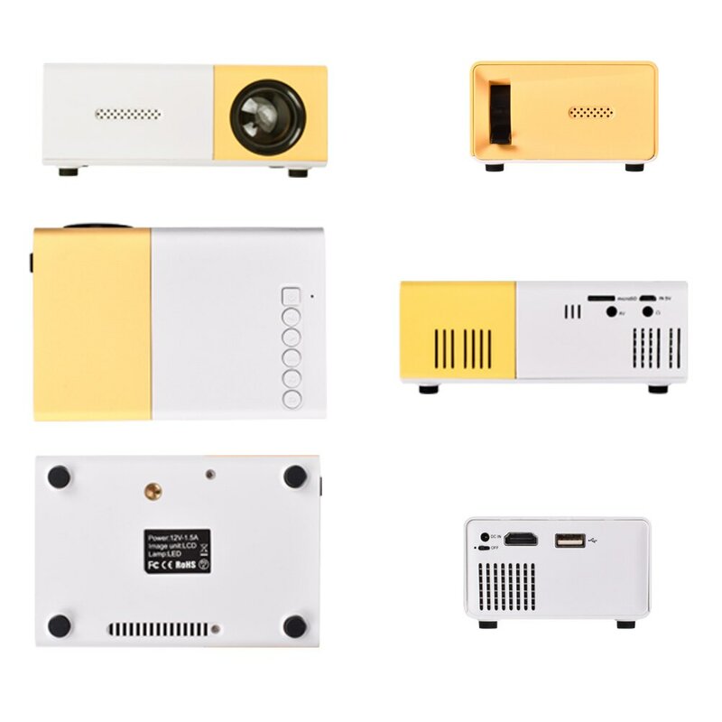 جهاز عرض LED صغير ، مشغل وسائط منزلية ، Beamer ، نسخة مطورة ، Yg300 ، تجويف ، x من وhdmi ، متوافق مع صوت USB