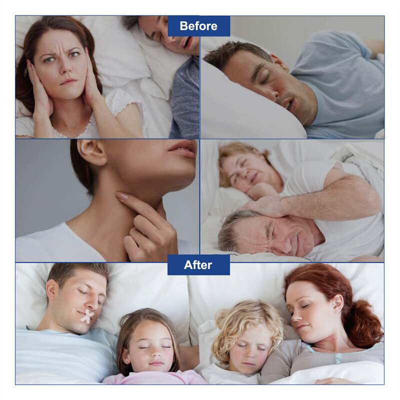 120 szt. Hipoalergiczna taśma zabezpieczająca przed chrapaniem i opaski na sen dla lepszego oddychania przez nos pomoc w leczeniu zaburzeń snu naklejka