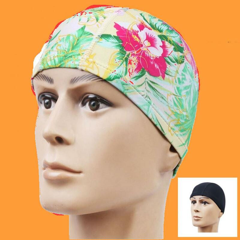 남녀공용 유용한 폴리에스터 고탄성 귀 보호 수영 모자, 수영 모자, 수영 스포츠 모자