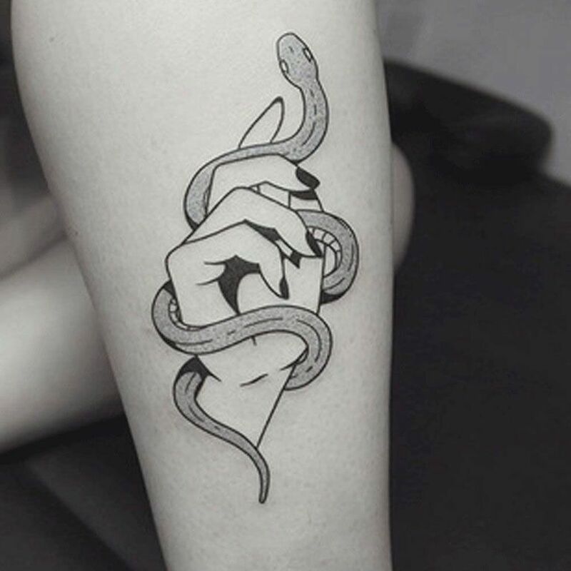 Nep Tattoo Waterdichte Tijdelijke Tattoo Stick Rose Panda Snake Beauty Tattoo Kids Female Black Geometric Art