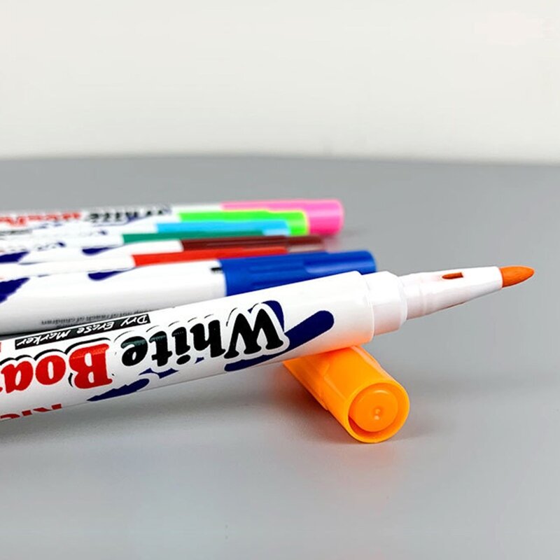 학교 사무실용 화이트보드 마커, 지울 수 있는 다채로운 마커 펜, 칠판 12 색