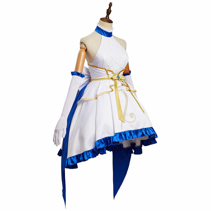 Genshin Impact Ganyu Wedding Dress Cosplay Costume Wigs Outfits Halloween Carnival Suit