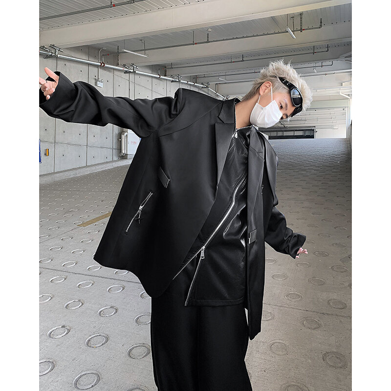 Neuankömmling Herren Blazer, einzigartiges und personal isiertes Design, lockerer Stil koreanische Modedesigner Anzug Jacke hellen Stoff