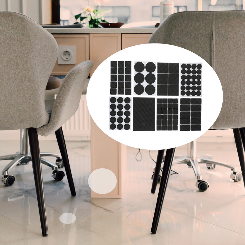 8 Sheets Foot Pad Furniture Mat Pads for Chair Self-adhesive Feet Non Slip Hardwood Floors