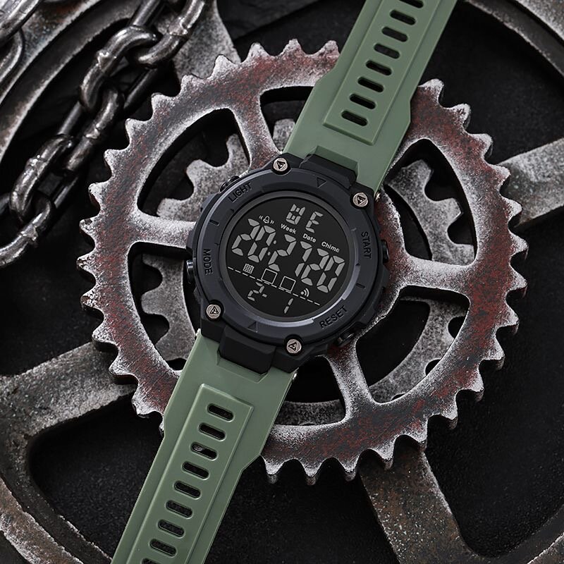YIKAZE-Montres-bracelets numériques pour hommes, chronographe Shoous, montres-bracelets de sport étanches, montre militaire électronique pour hommes, horloge