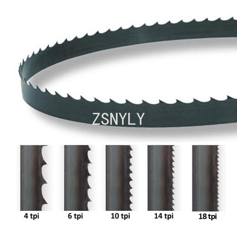 Hojas de sierra de banda de 1510mm, 59-1/2 pulgadas, 1510x6,35mm x 0,35, 14 TPI para corte de madera, 3 unidades