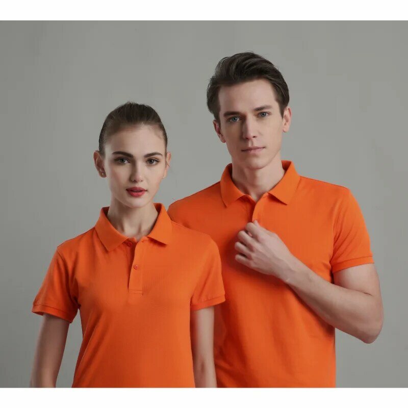 Elike-Polo informal de verano para hombre y mujer, camisa con logotipo personalizado, imagen de texto impresa, bordado de marca, diseño Personal, transpirable