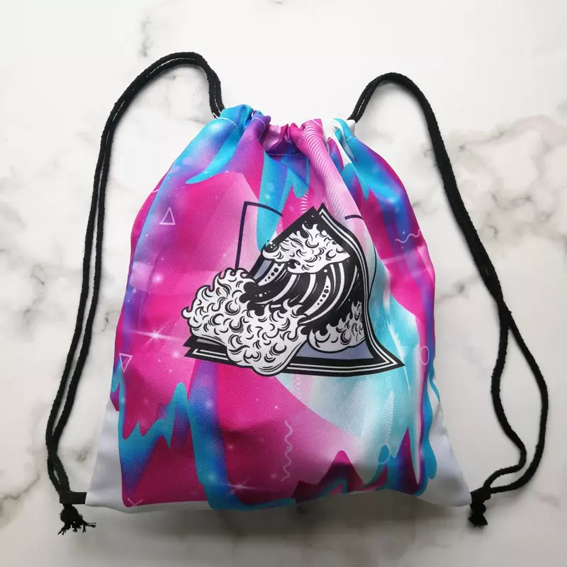 Mini mochila informal para niños, bolsa de almacenamiento de zapatos portátil para adolescentes, bolsas con cordón de Color sólido, bolsa de regalo personalizable de alta calidad