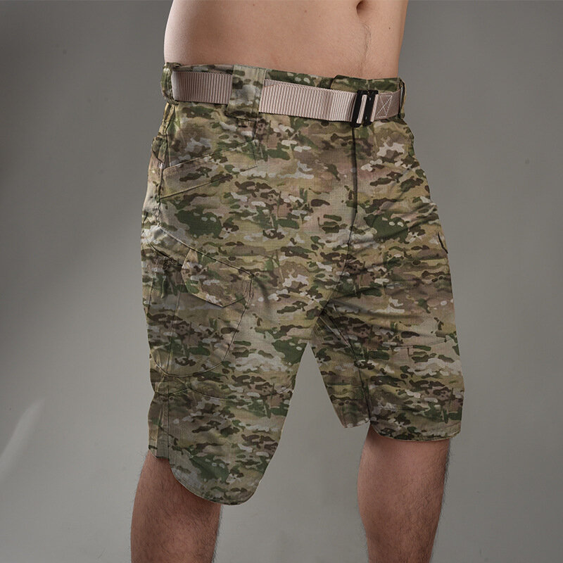 Мужские быстросохнущие шорты-карго с несколькими карманами, мужские шорты-карго, тактические короткие брюки, 2024