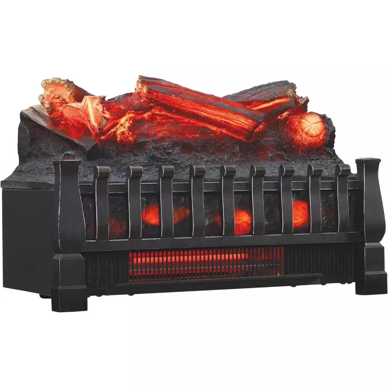 Duraflame DFI030ARU Infrared Quartz Set Heater with Realistic Ember Bed and Logs, Black