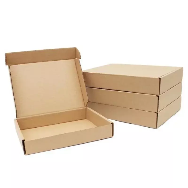 Изготовленный На Заказ экологически чистый прочный натуральный логотип упаковка складная доставка крафт-бумага картонная коробка