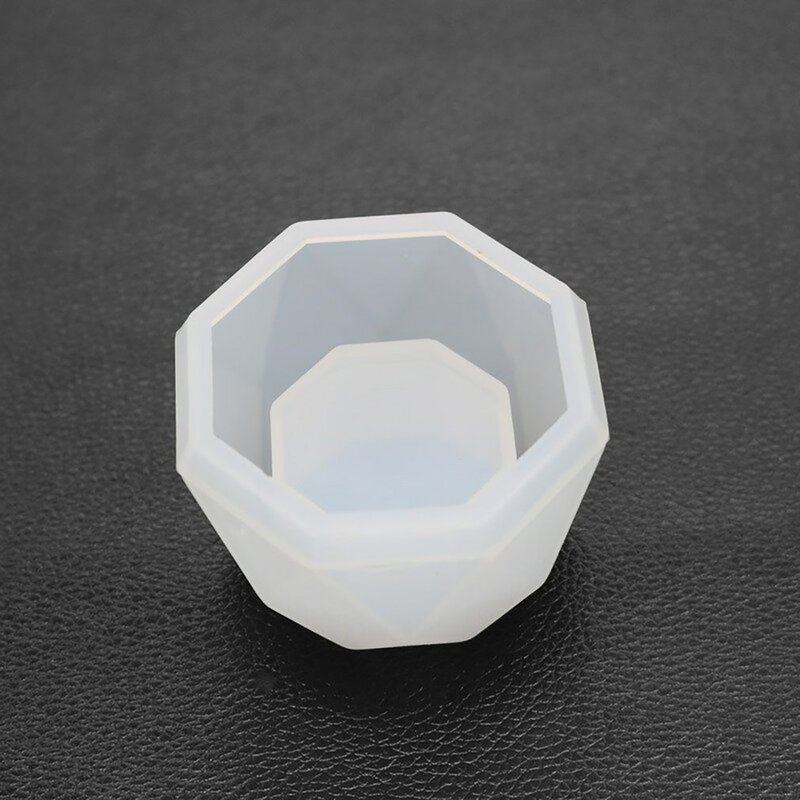 Molde de silicona epoxi para macetas pequeñas, molde 3D reutilizable para macetas de plantas suculentas, molde de arcilla de cemento de hormigón