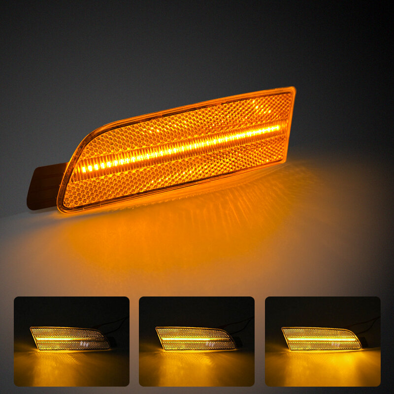 Luz LED frontal para guardabarros lateral, luz ámbar de 2 piezas, lente clara/ahumada, montaje de luces para Mazda 6, 2009, 2010, 2011, 2012, 2013