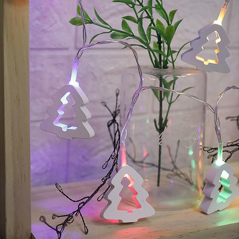 Guirxiété lumineuse LED Love, pendentif en bois, doux, chaud, lueur festive, décor de vacances pour Noël, décorations de la fête de Léon