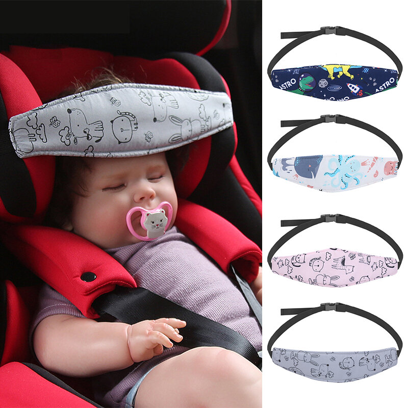 Kepala kursi mobil bayi, sabuk pengikat kereta bayi pendukung anak laki-laki perempuan dapat disesuaikan pena bermain tidur pengatur posisi bantal keselamatan bayi