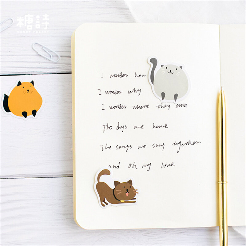 45 Buah Stiker Kucing Anime Kawaii DIY Buku Pegangan Ponsel Album Buku Tempel Stiker Estetika Hadiah Alat Tulis Sekolah Kantor Lucu