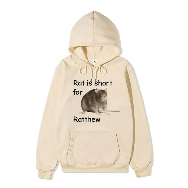 Grappige Rat Is Een Afkorting Voor Ratthew Meme Grafische Hoodies Heren Dames Oversized Sweatshirts Mode Streetwear Hoodey Tops Met Lange Mouwen