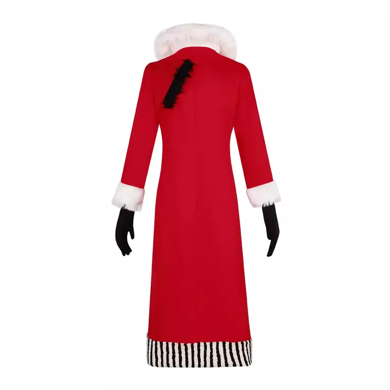 Одежда для взрослых куртка CaClothes Valentino Косплей красное пальто шляпа перчатки костюм аниме отель Хэллоуин Карнавал женский костюм