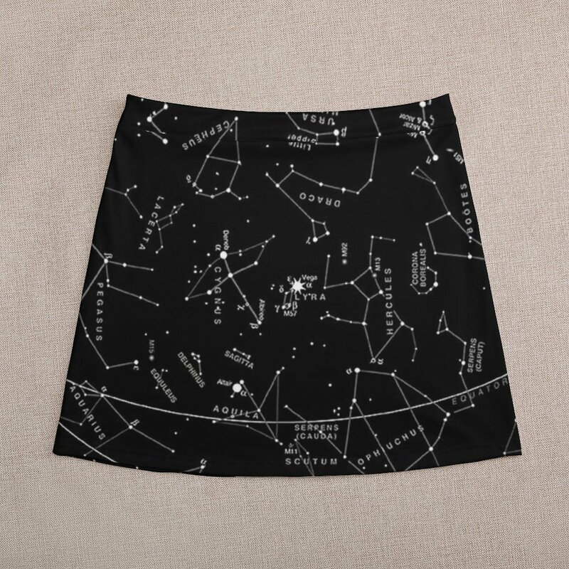 Constellations Mini Skirt korean luxury clothing mini denim skirt Women's skirts