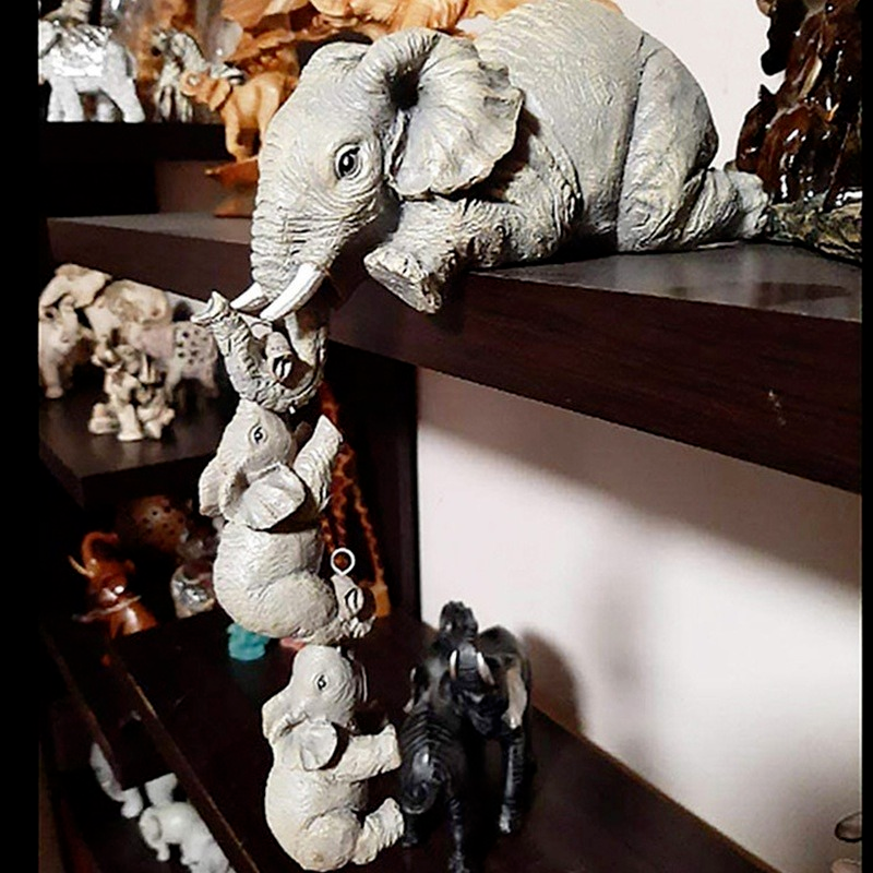 3 шт./компл. милая фотография, слон с держателем, Детский слон из смолы, ремесла, подарок для домашнего интерьера
