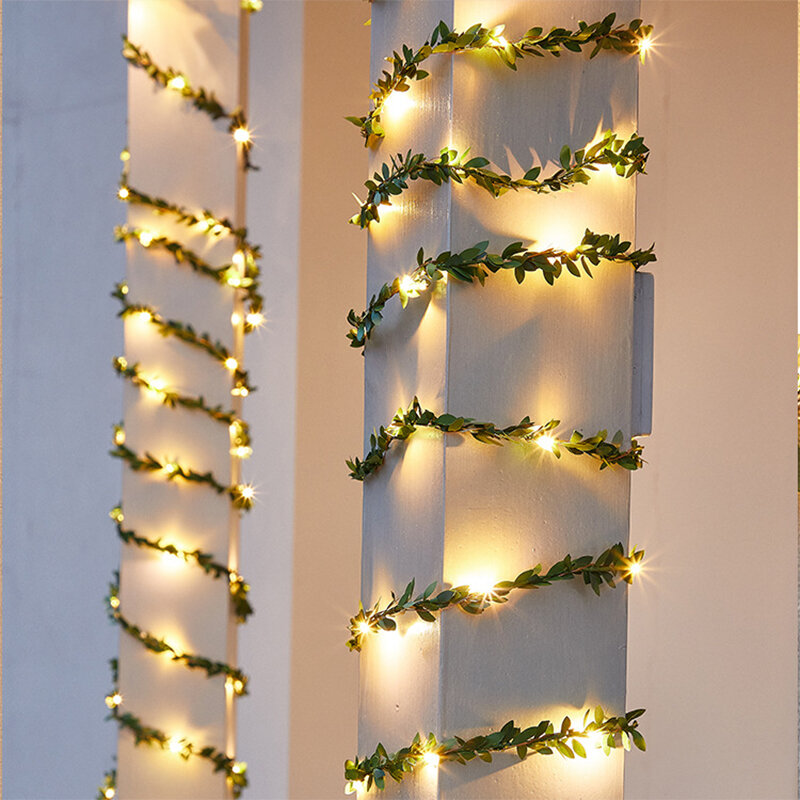 Green Ivy Leaves Fairy String Lights Battery Operated Maple Leaf Lights Battery Powered Artifical Garland Plant Vine