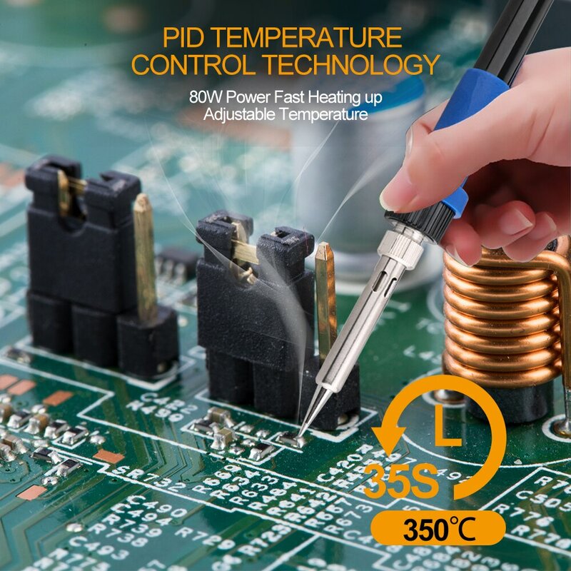 GVDA Kit solder besi, alat perbaikan IC PCB BGA SMD stasiun solder baru 3S pemanasan cepat