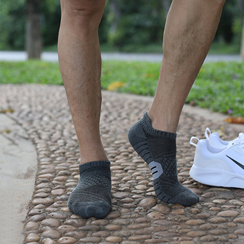 Meias grossas de tornozelo resistentes ao desgaste para homens, desodorante absorvente, caminhadas ao ar livre, esportes, corrida, XL, 3 pares