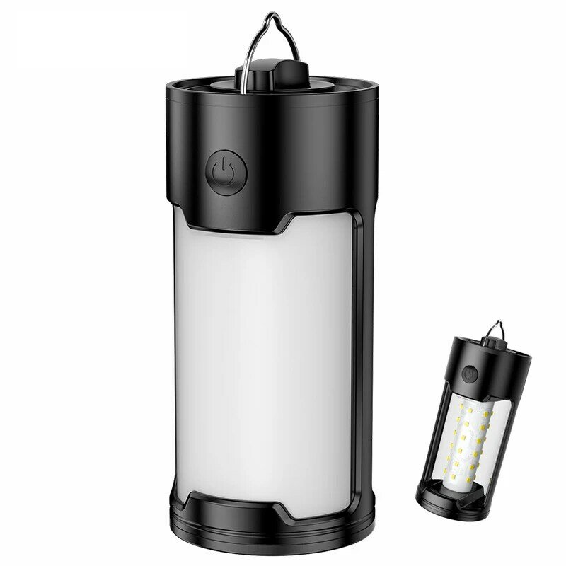 Luz colgante para tienda de campaña, linterna de emergencia con batería recargable 18650 integrada, portátil, para pesca al aire libre, lámparas de trabajo