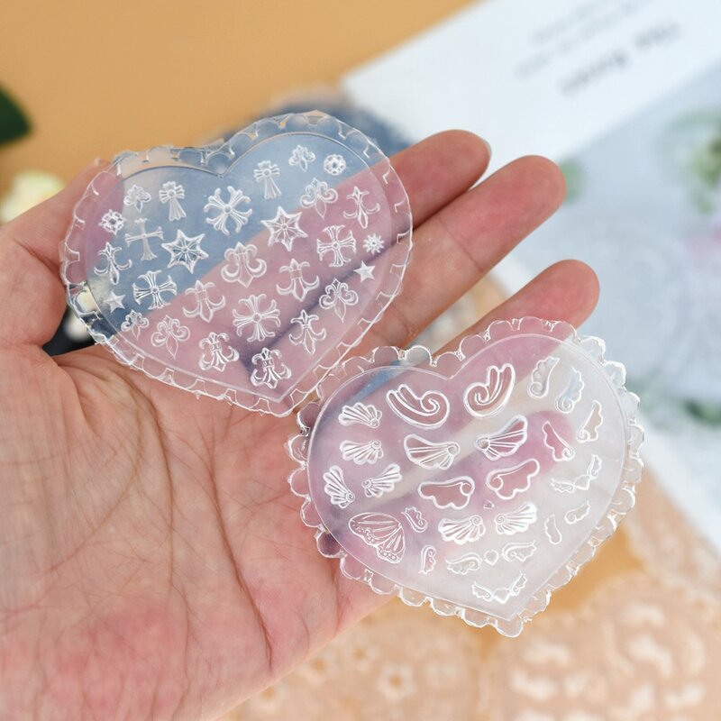 SNASAN Wings Bowknot Flowers Moon Star Silicone Mould For Beauty Nail Art DIY Handmade Tool Small Beads Polymer Clay Mold