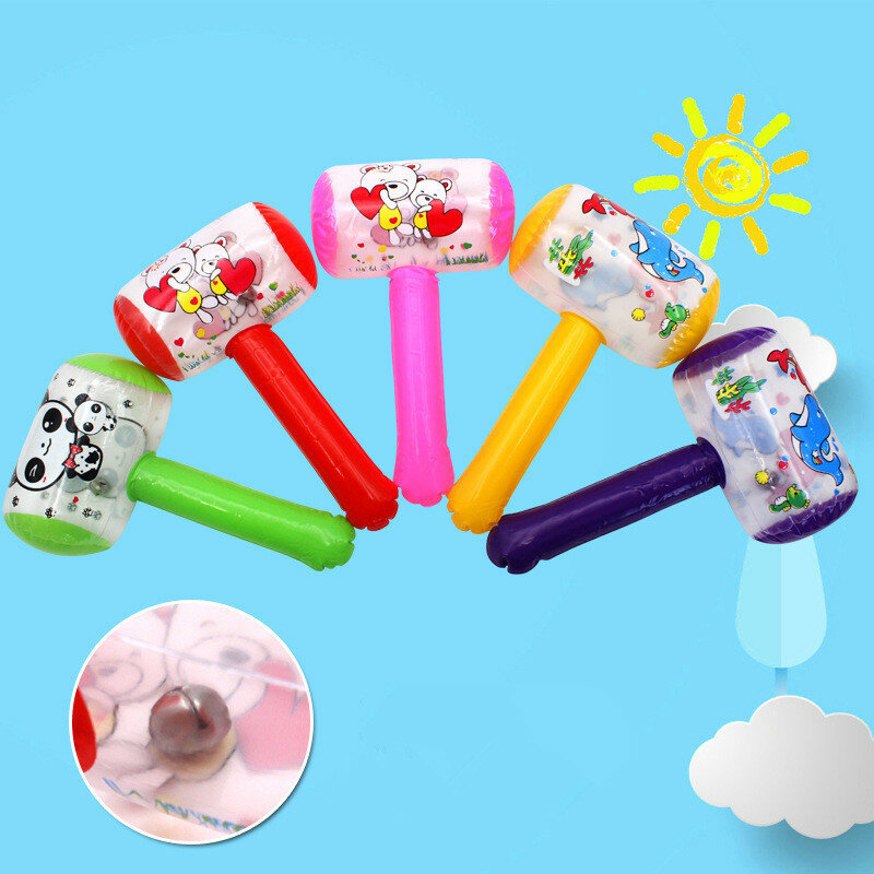 1-5pcs Inflatable Hammer With Bell Air Hammer Baby Kids Toys Party Favors Inflatable Toy Pool Beach Party Toy