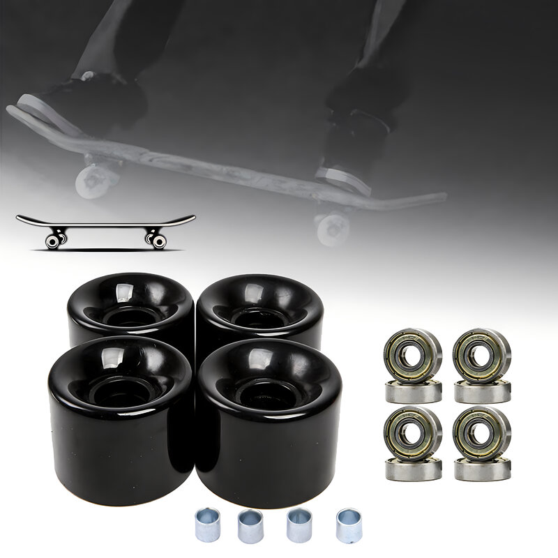 New Arrival 60mm Hardness 78A with 8pcs Bearings Spacers Cruiser Wheels Pack of 4 Professional Longboard Skateboard Wheels