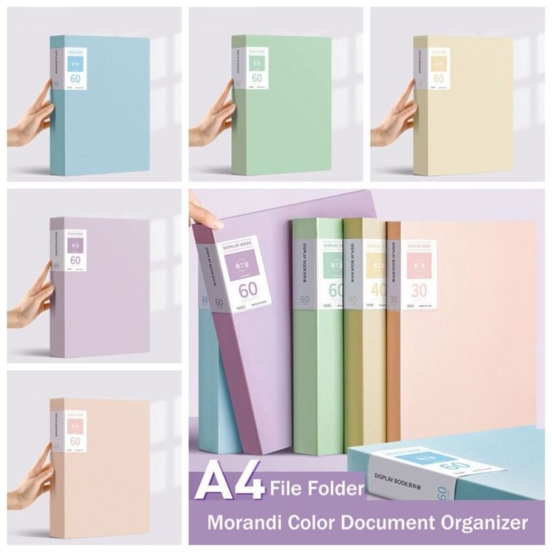 Duża pojemność A4 Organizer na dokumenty wielofunkcyjny kolorowy teczka na dokumenty Morandi do przechowywania pyłoszczelnego Organizer do dokumentów