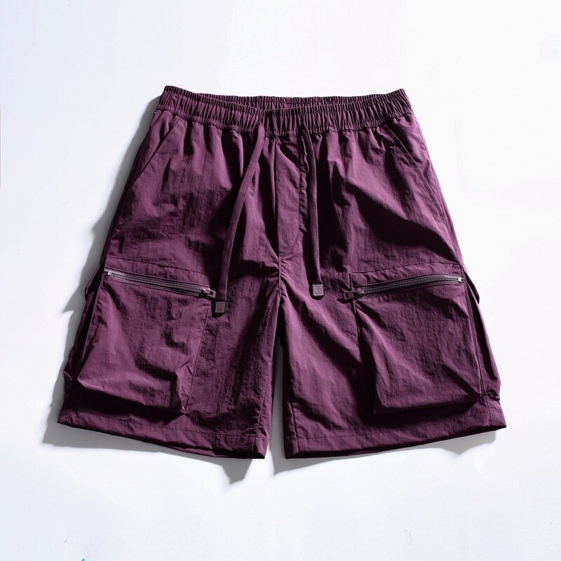 Pantalones cortos deportivos de seda de hielo, Shorts informales, ligeros, de secado rápido, novedad de verano