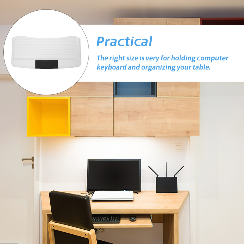 Регулируемая подставка для клавиатуры с ящиками, поднос для мыши и ручек, для офиса, с вращающимся предметом под столом