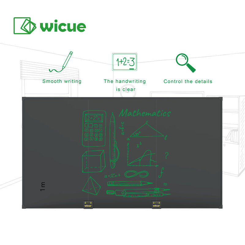Wicue 80-Polegada lcd quadro negro grande tamanho educação escritório lcd tela de escrita tablet digital gráfico desenho tablet quadro branco