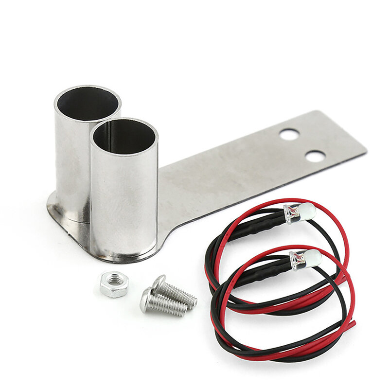 1PCS Stainless Steel RC Car Simulation Exhaust Pipe LED Modified Upgrade Part For 1/10 RC Drift Car Model Accessories