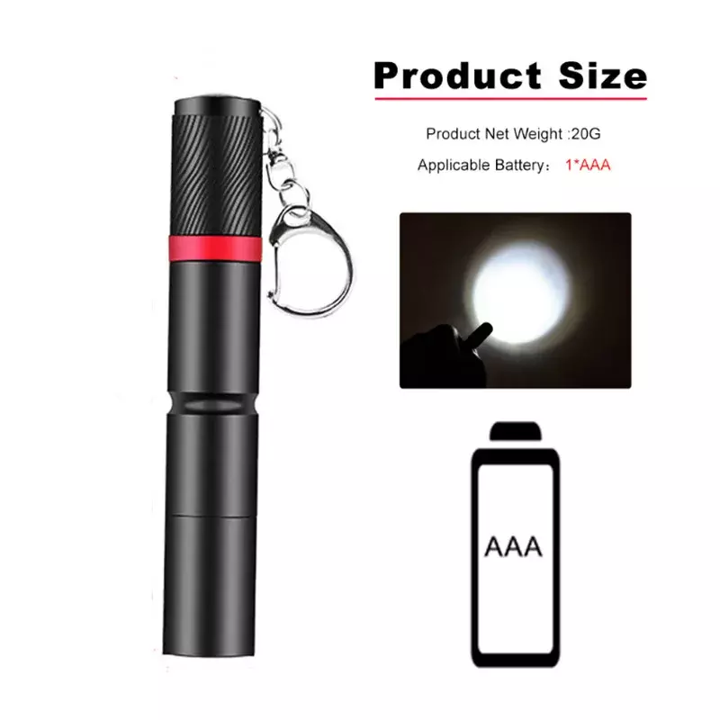 Ultra-light Small LED Flashlight With premium XPE lamp beads Waterproof Pen light Portable light For emergency, camping, outdoor
