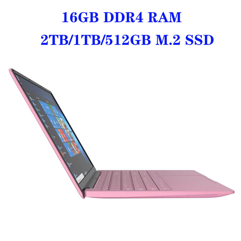 2024 15,6 Zoll Laptop Quad Core N5095 CPU 16GB DDR4 RAM 1TB/512GB SSD Dual Wifi Office Ultra book Windows 11 Notebook-Computer