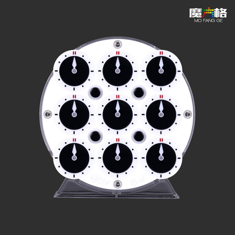 Qiyi Clock-Puzzle Magnétique Version Magique, Colonne Dédiée, Compétition de Salles Bleues d'Eau, WCA