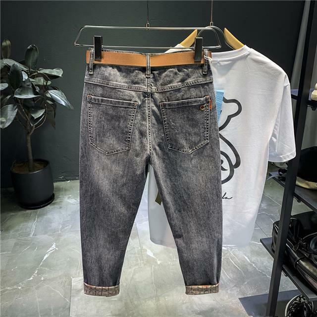 Nuovo arrivo moda stile coreano Street Cotton pantaloni per uomo autunno 2023 Slim Fit e Trendy Denim Design pantaloni da Cowboy