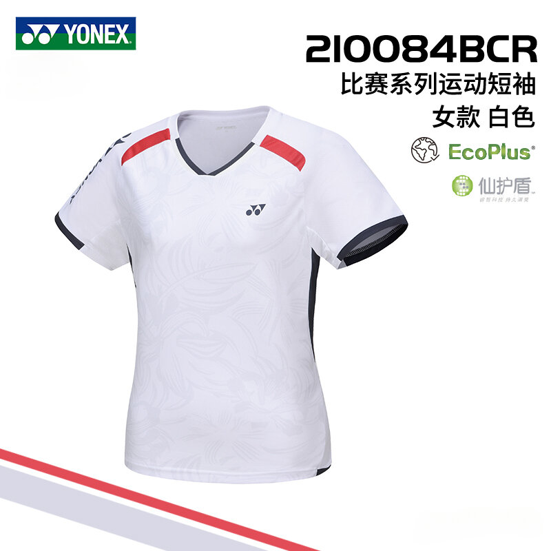 YONEX-traje de bádminton para pareja, Top de secado rápido, camiseta de manga corta, juego de pelota absorbente de sudor y transpirable, 110084BCR, nuevo