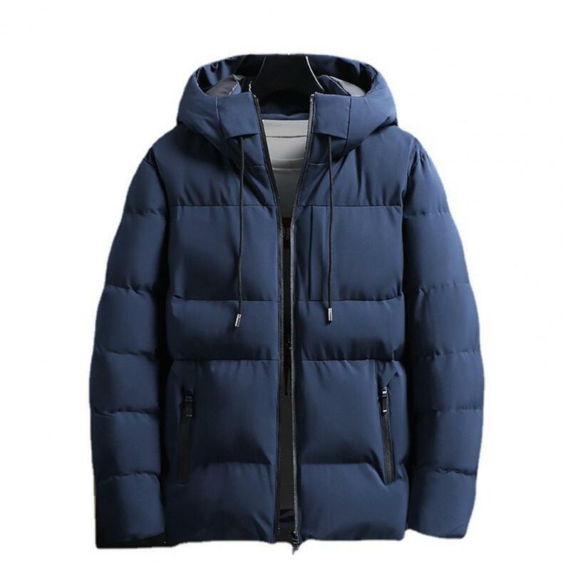 Soprabito da uomo cappotto invernale da uomo Ultra-spesso giacca con cappuccio antivento con Design tascabile con chiusura a cerniera