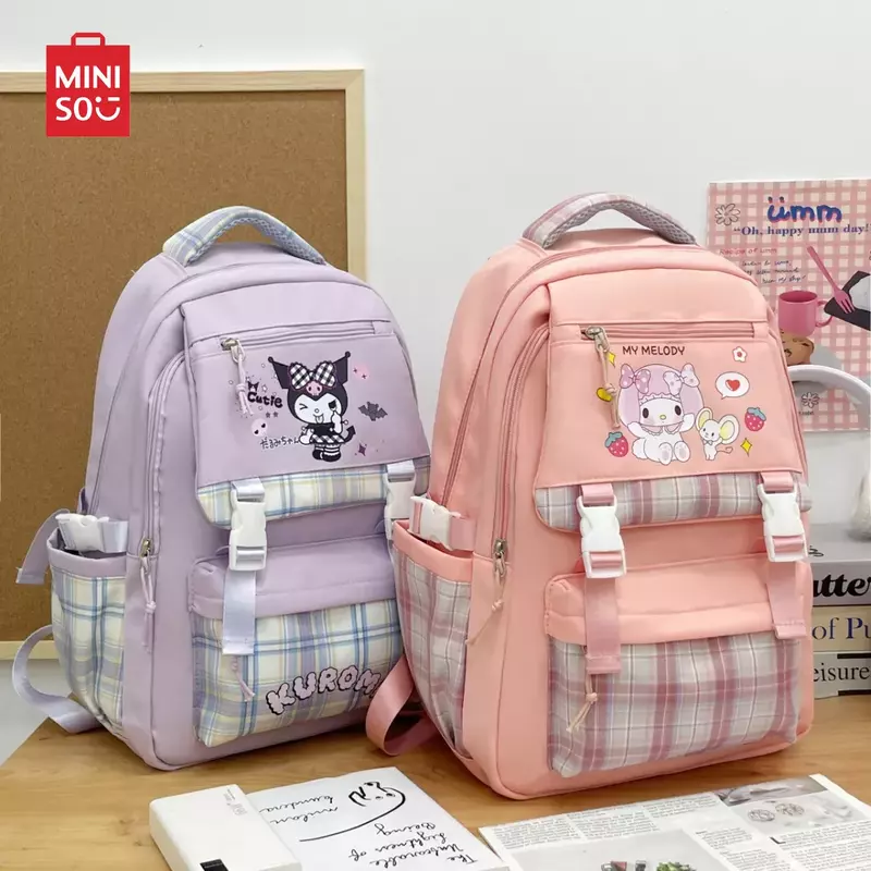 Sanrio Kuromi Student Cute Printed Girl Large Capacity Popular School Backpack Back Pack Bag for Women Travel Kawaii Cinnamoroll