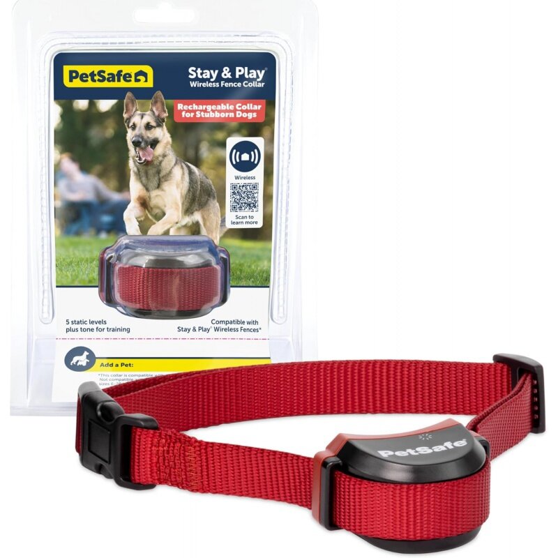 PetSafe Collar receptor inalámbrico para mascotas, resistente al agua y recargable, corrección de tono y estática, Stay & Play